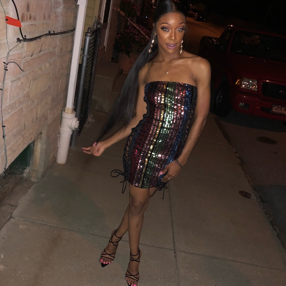 Multi Color Sequin Dress